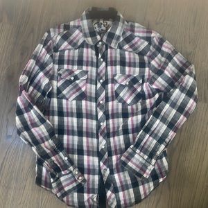 Fox flannel button up large